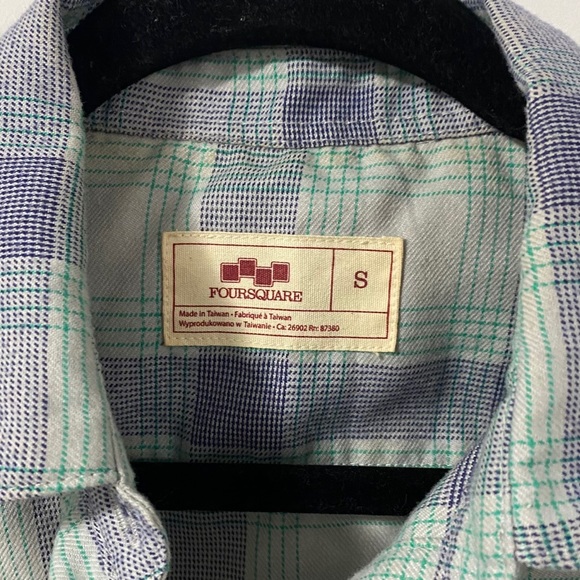 Foursquare Purple & Green Plaid Button Down | S - Picture 4 of 8